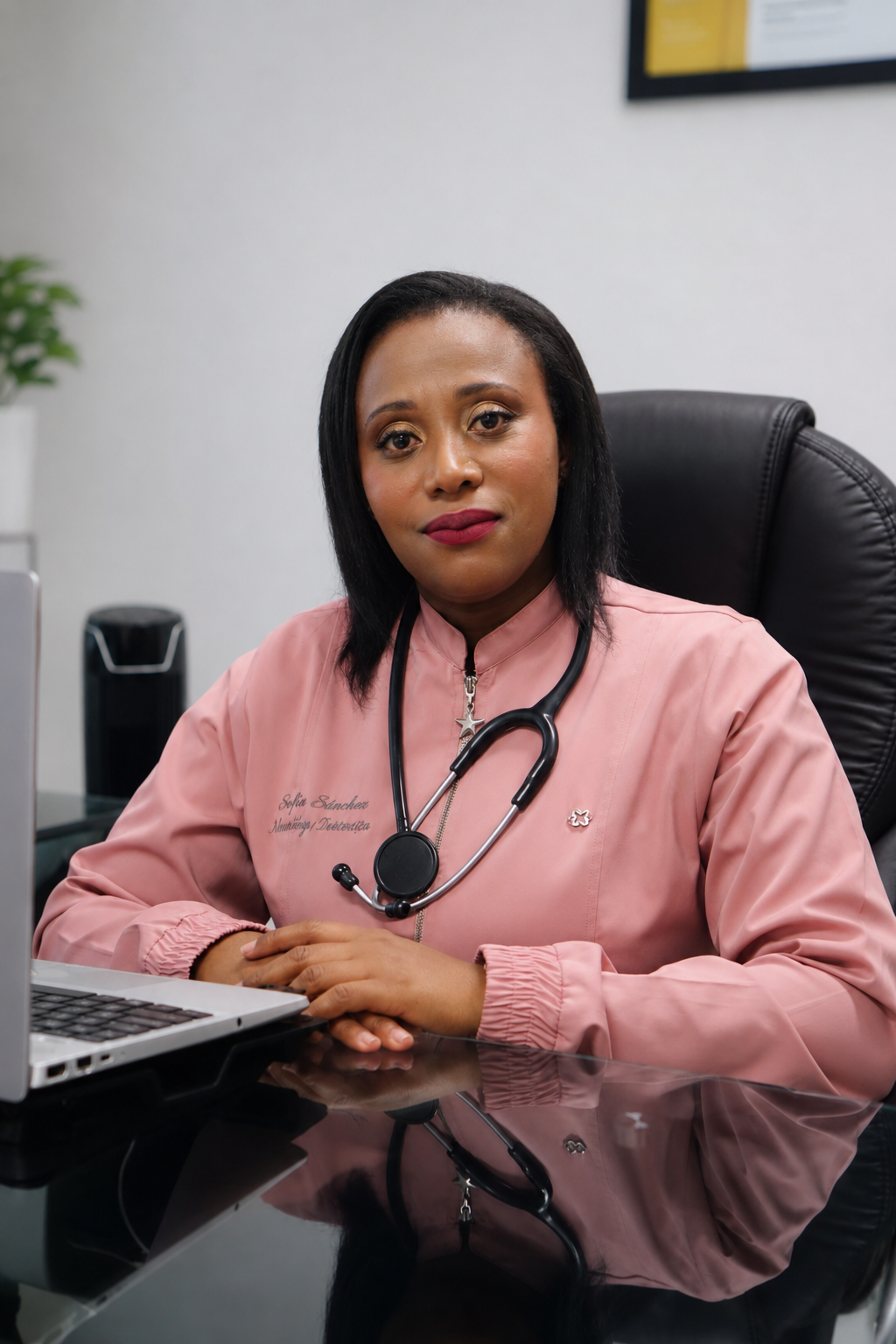Dra. Sofía Sánchez en consulta de neumología en Pereira